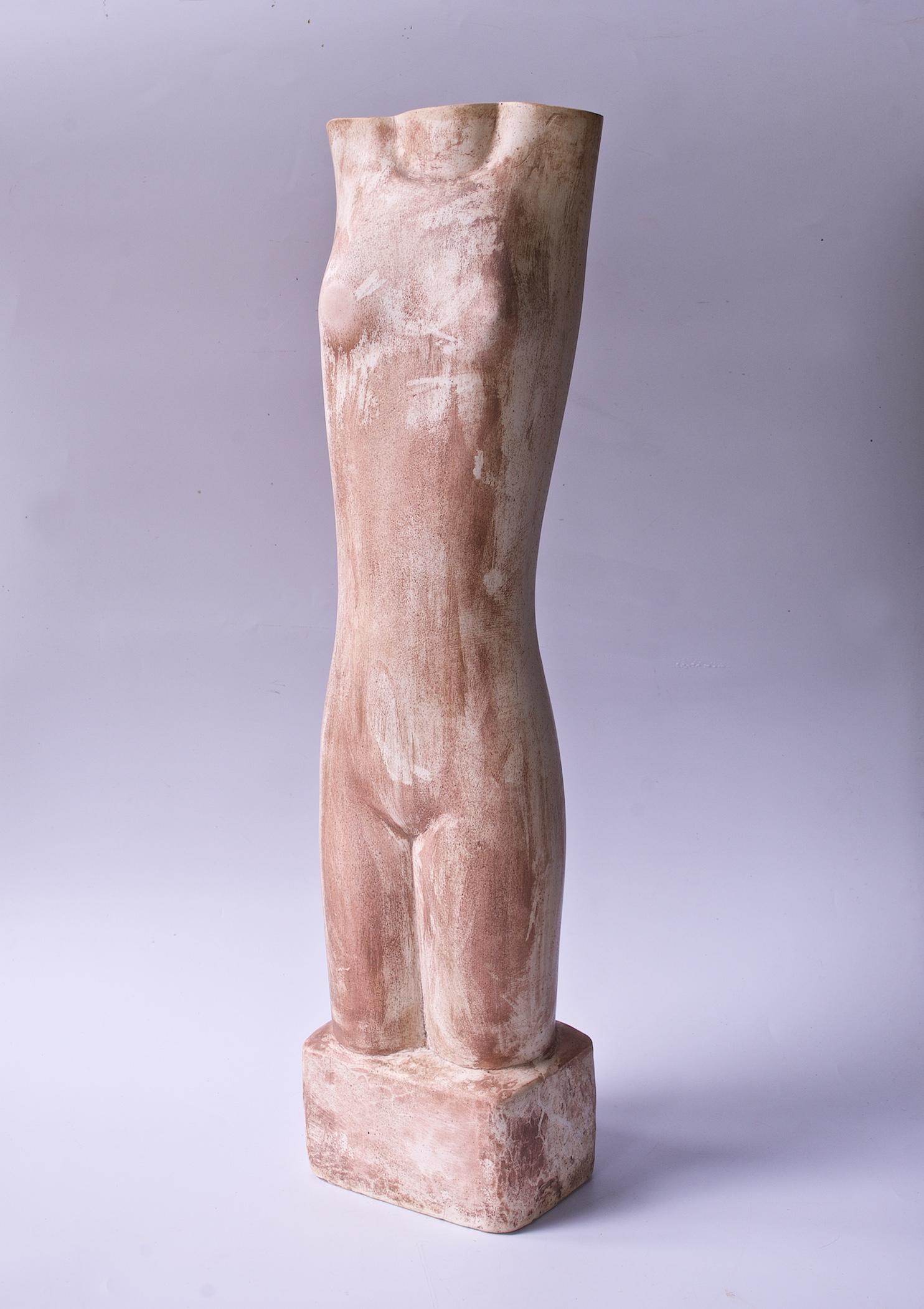 Mid-Century Modern 1950s Vintage Cleo Hartwig Female Nude Form Mid-Century Chalkware Sculpture For Sale