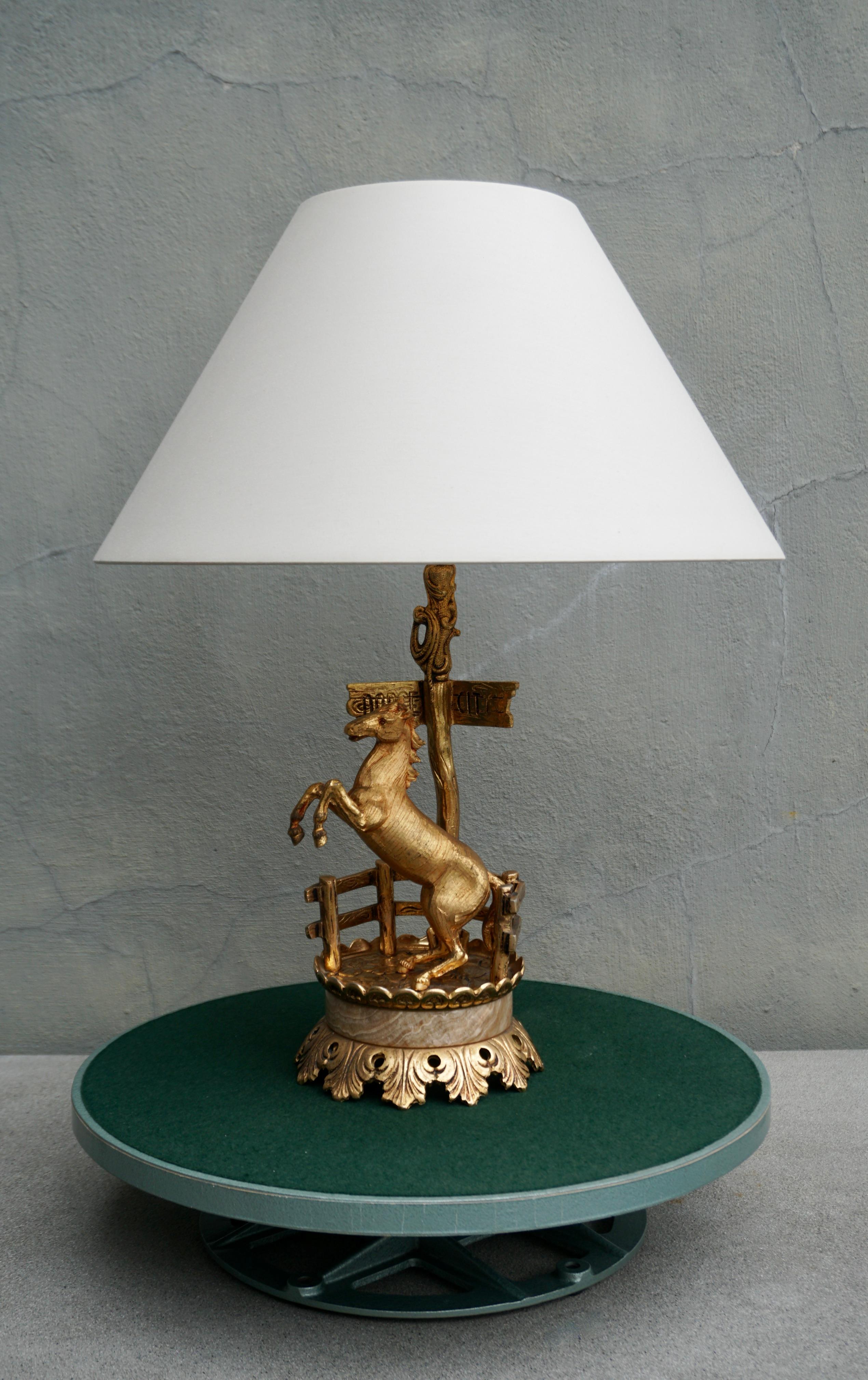 Rare Mid century bronze wilde west horse lamp.

Dodge City is a city in Ford County, Kansas, USA. In the days of the Wild West it was an illustrious place; for example, the legendary Wyatt Earp and Bat Masterson were deputies there for some time.