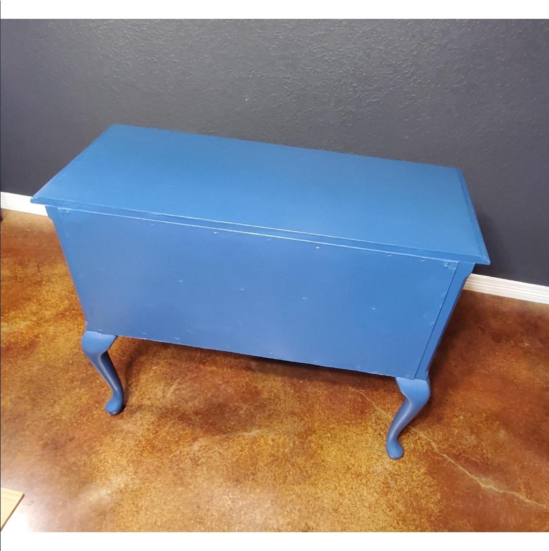 Mid-20th Century 1950s Vintage Custom Blue Painted Sideboard For Sale
