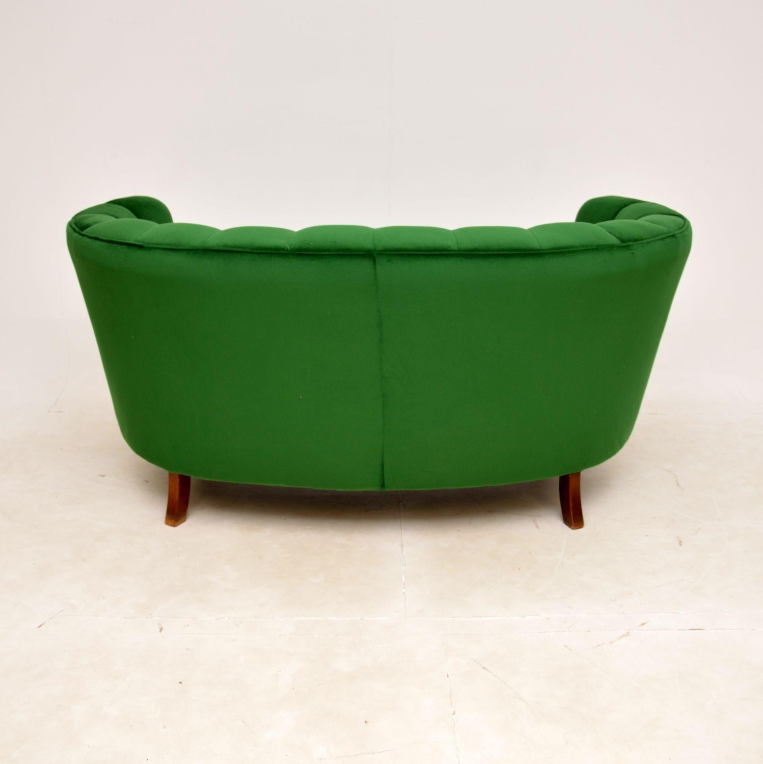 1950s Vintage Danish Cocktail Sofa For Sale 1