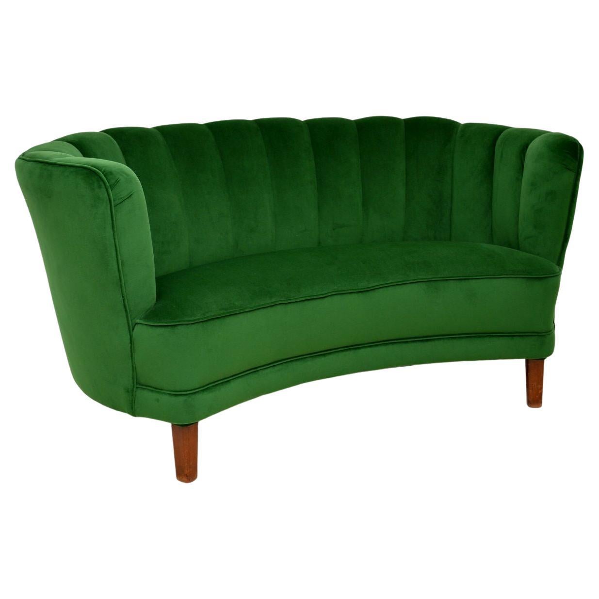 1950s Vintage Danish Cocktail Sofa For Sale