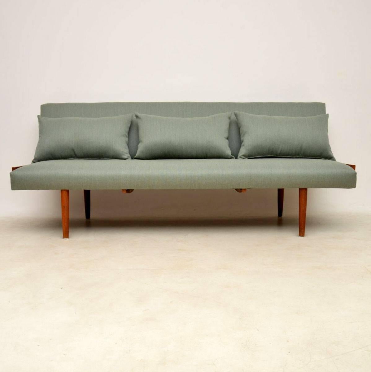 Mid-Century Modern 1950s Vintage Danish Sofa Bed