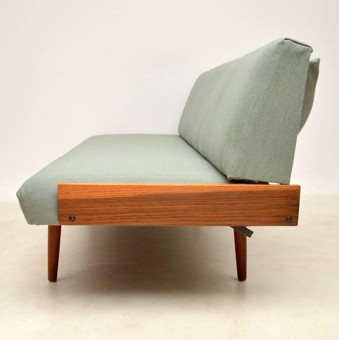 Wood 1950s Vintage Danish Sofa Bed