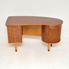 1950's Vintage Danish Walnut Desk by Kai Kristiansen