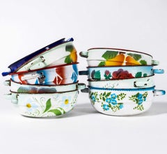 Cuencos Esmaltados Vintage Años 50 - Pequeños