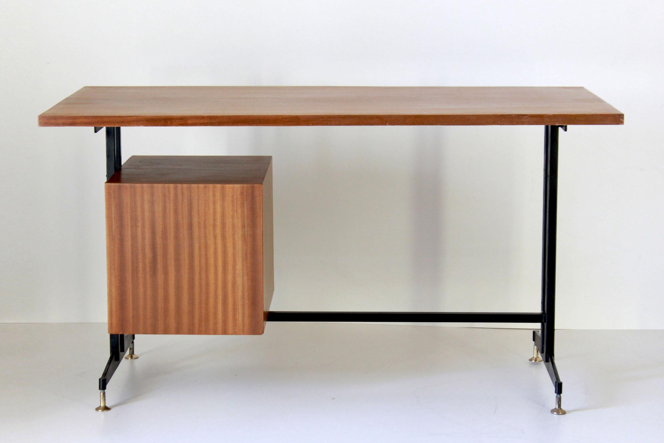 1950s Vintage Wood Desk in Scandinavian Style 11