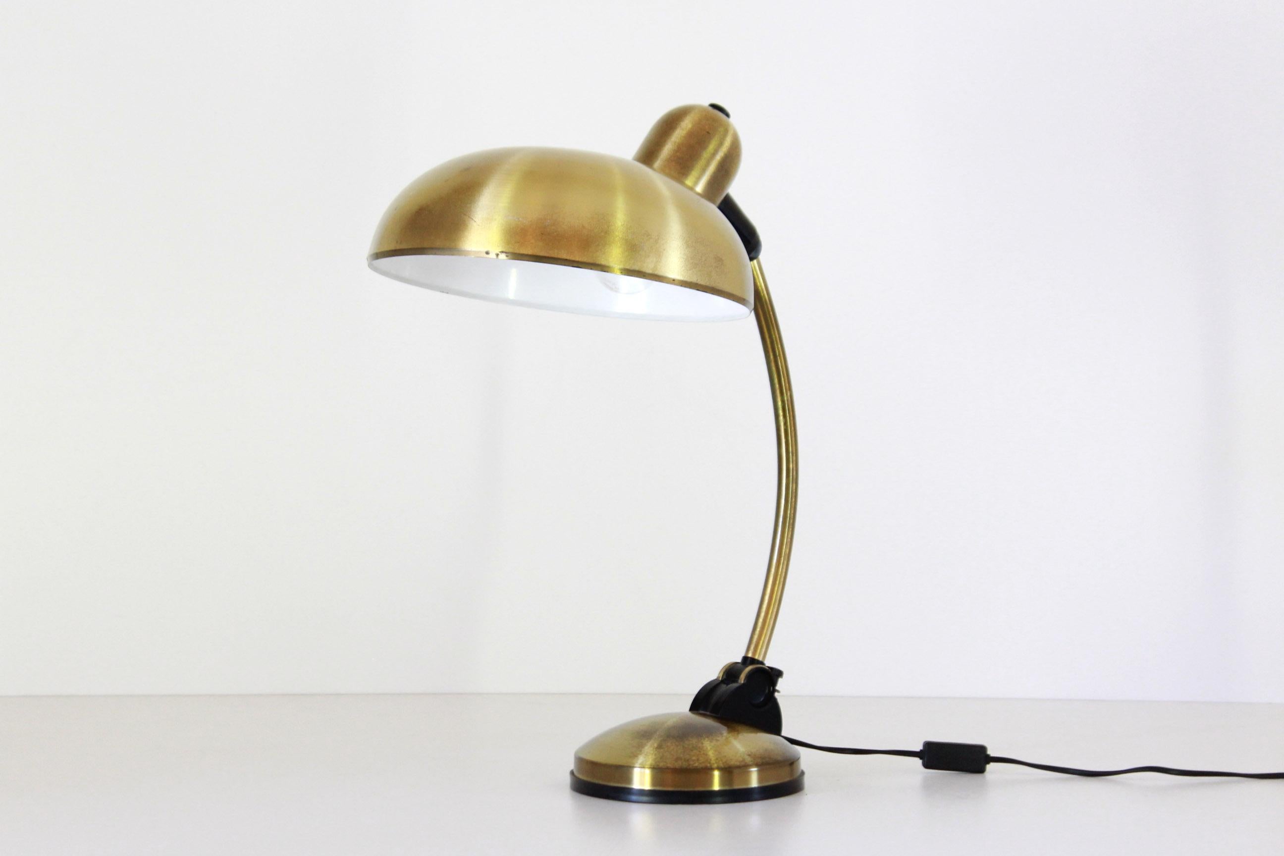 Mid-20th Century 1950s Bauhaus Brass Table Lamp