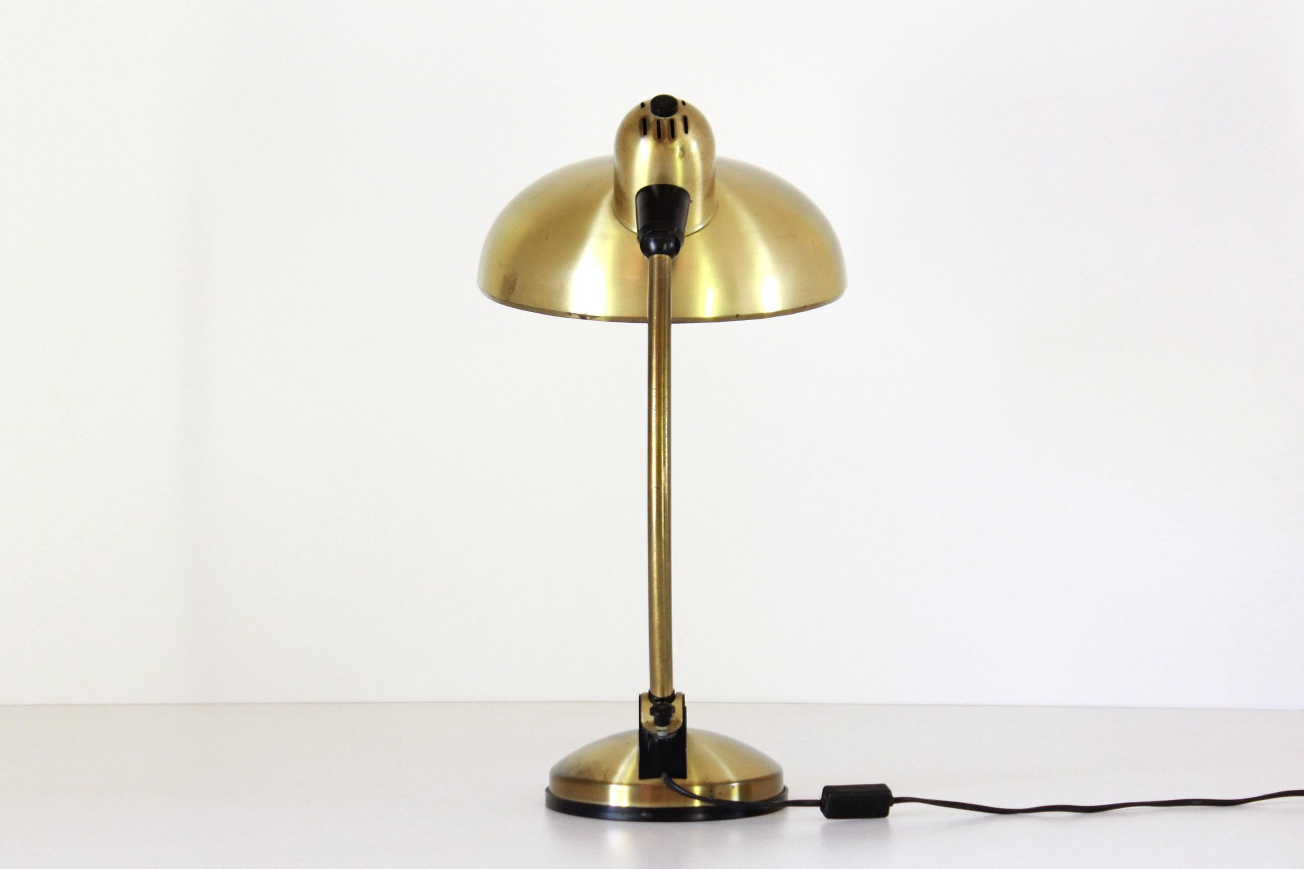 1950s Bauhaus Brass Table Lamp 2