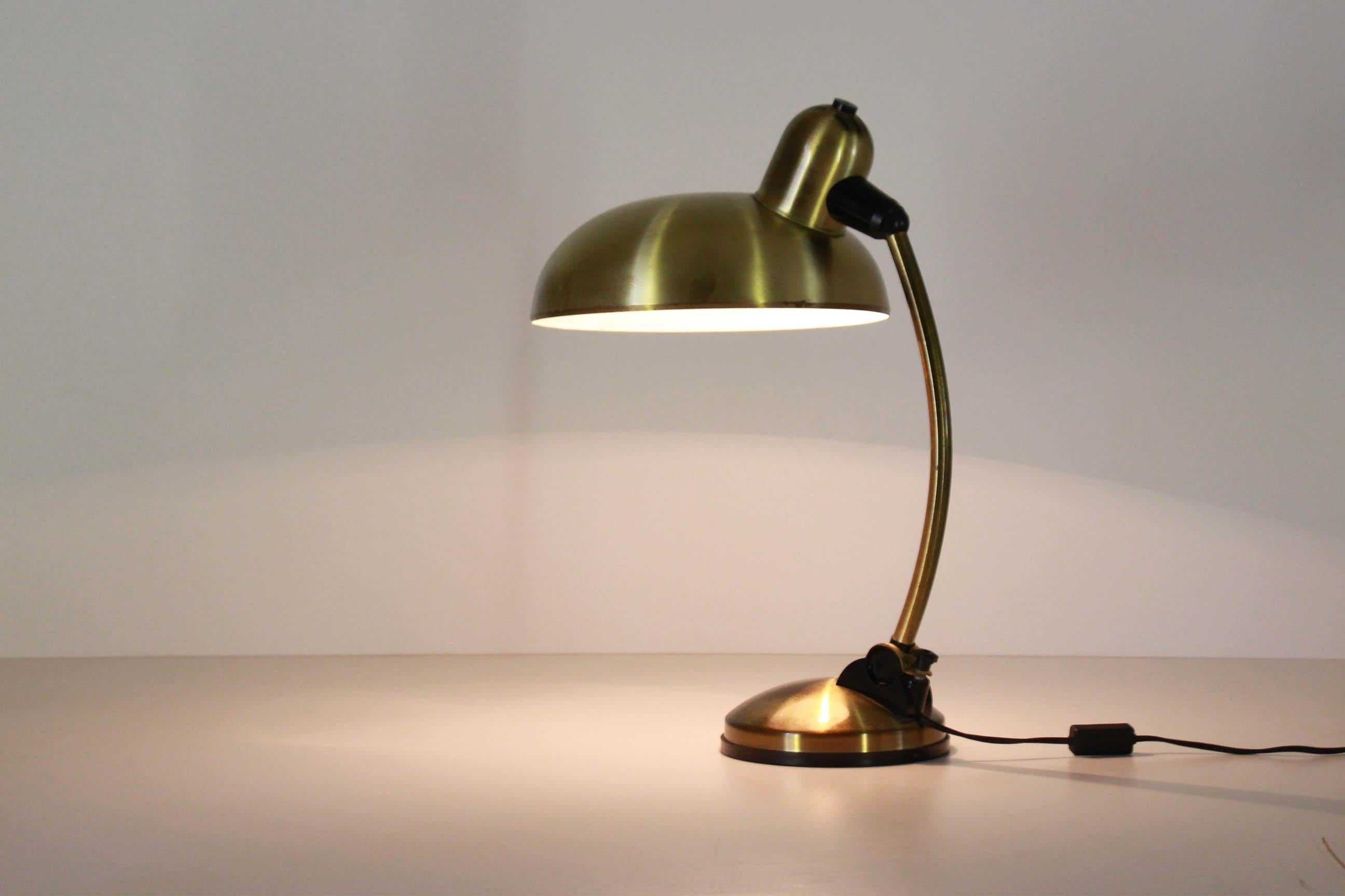 1950s Bauhaus Brass Table Lamp 4