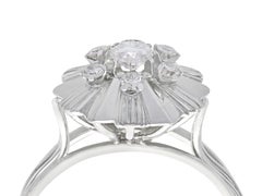 Vintage 0.62ct Diamond Cocktail Ring in 18k White Gold, Circa 1950
