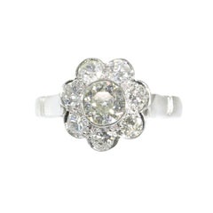 1950s Vintage Diamond Engagement Ring with 1.32 Total Carat Weight