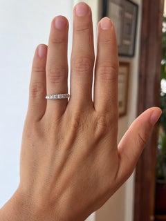 1950s Vintage Diamond Platinum 3.3mm Wedding Band