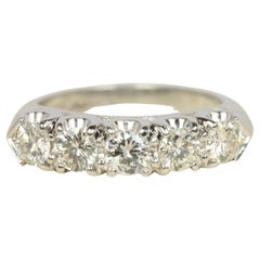 1950s Vintage Diamond Wedding Band in Platinum
