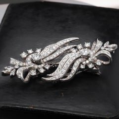 1950er Jahre Vintage Dual Platin Clips mit Aufsatz
