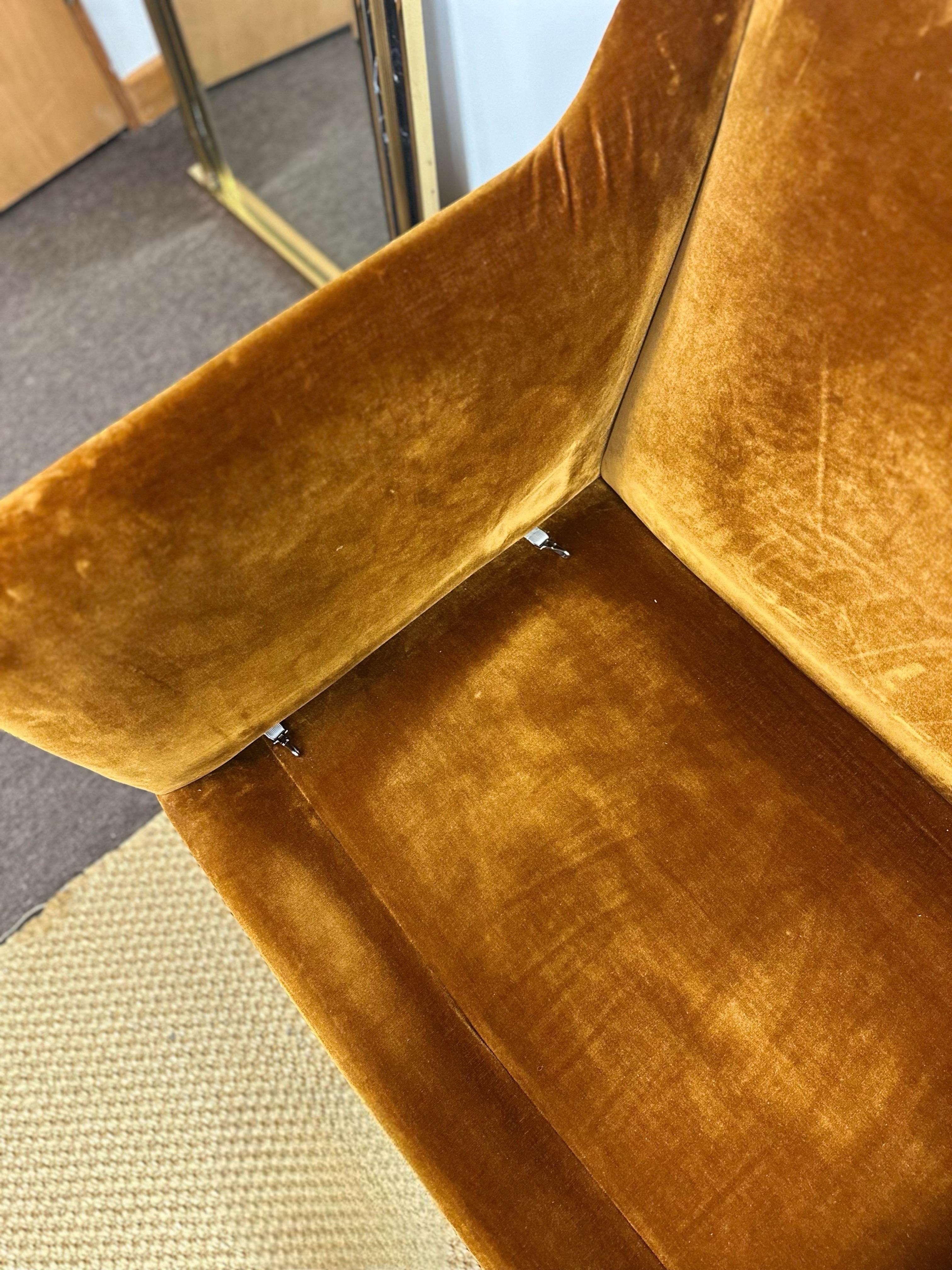 1950s Vintage Federal-Style Patinaed Velvet Upholstery Settee Sofa 10