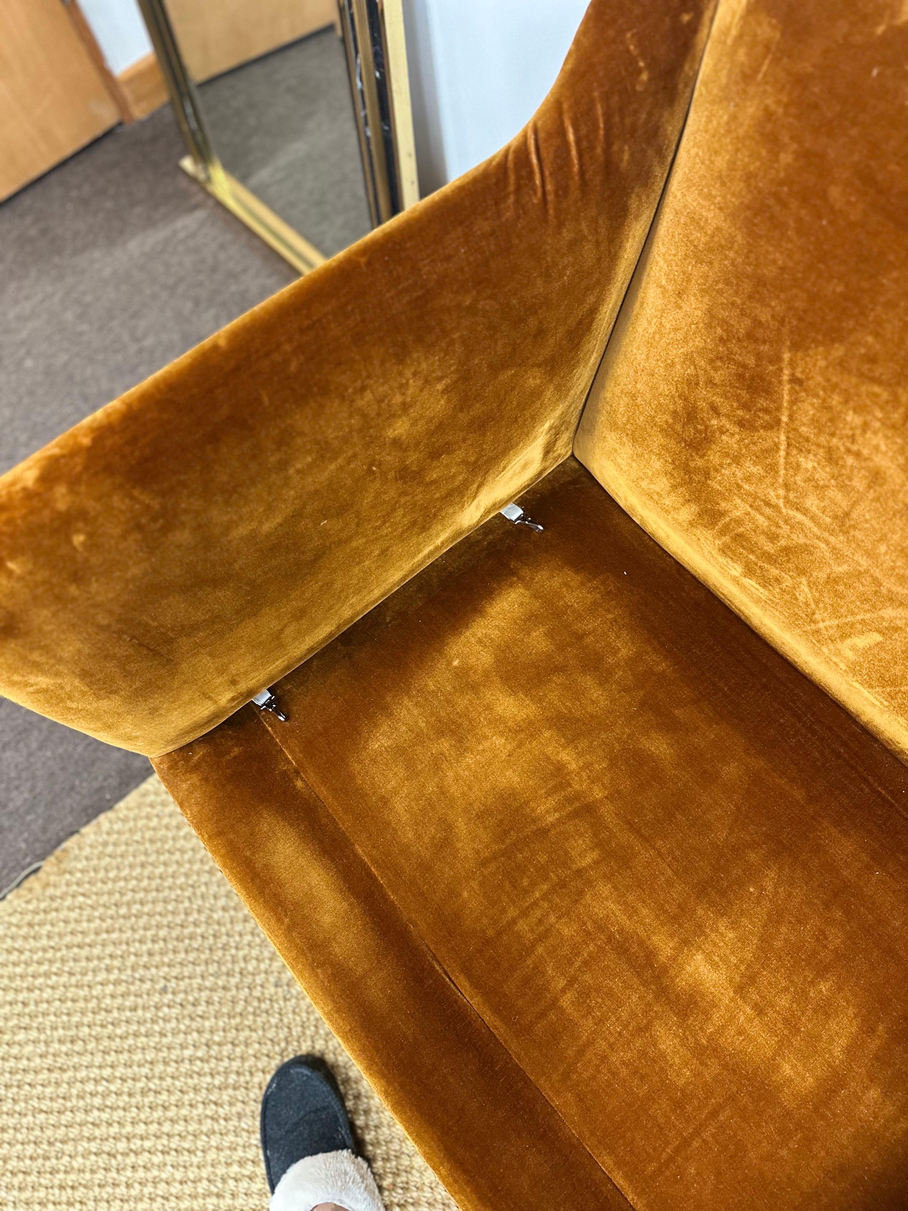 1950s Vintage Federal-Style Patinaed Velvet Upholstery Settee Sofa 2