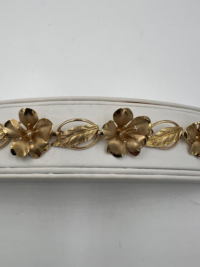 1950s Vintage Floral Bracelet, Blue – Eclectica Vintage