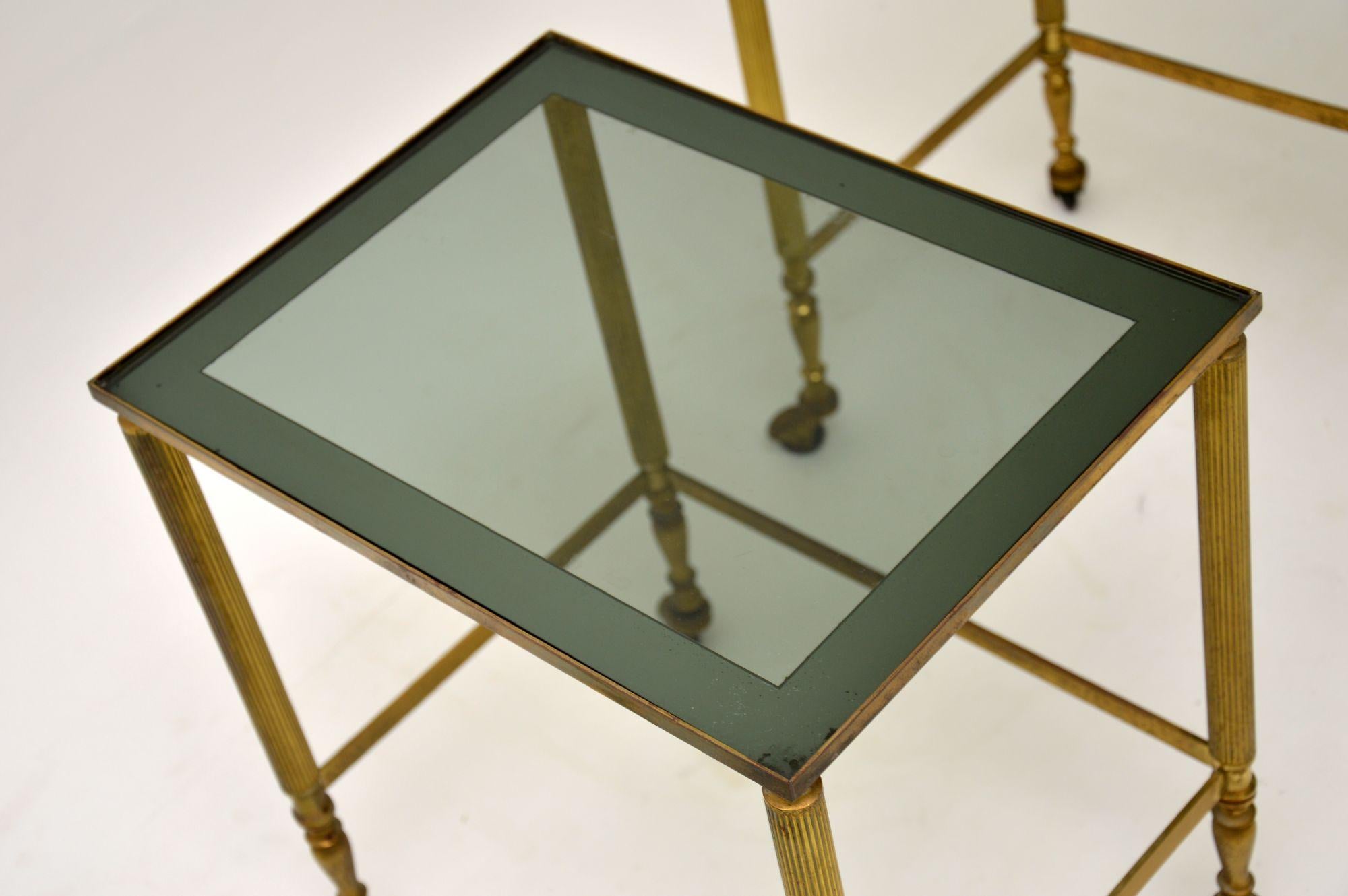 1950s Vintage French Brass Nest of Tables 5