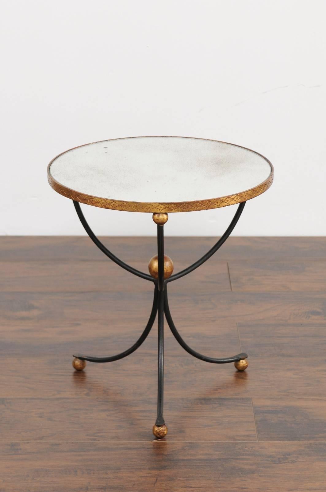 1950s Vintage Italian Midcentury Palladio Gilt Metal and Iron Table 2