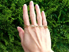 1950s Vintage French Ruby and Diamond Gold Bracelet