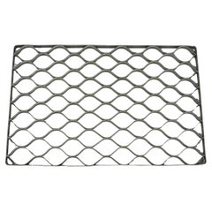 Felpudo de puerta de metal galvanizado vintage de los años 50