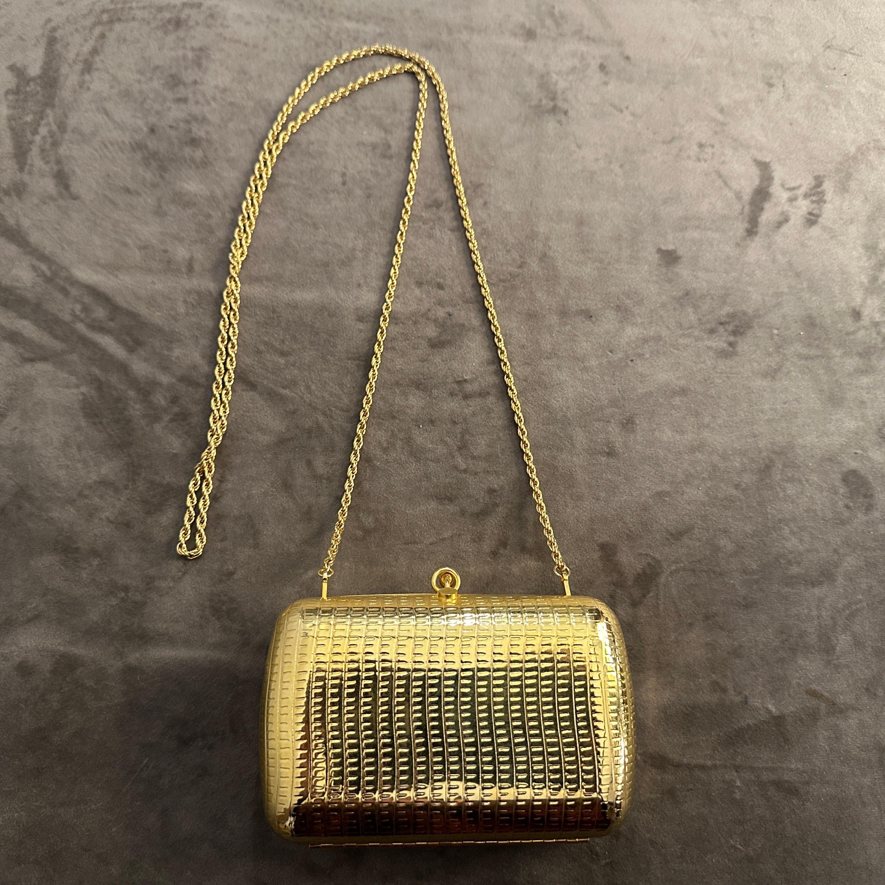 1950s Vintage Gilded Metal Bag Evening Bag 7
