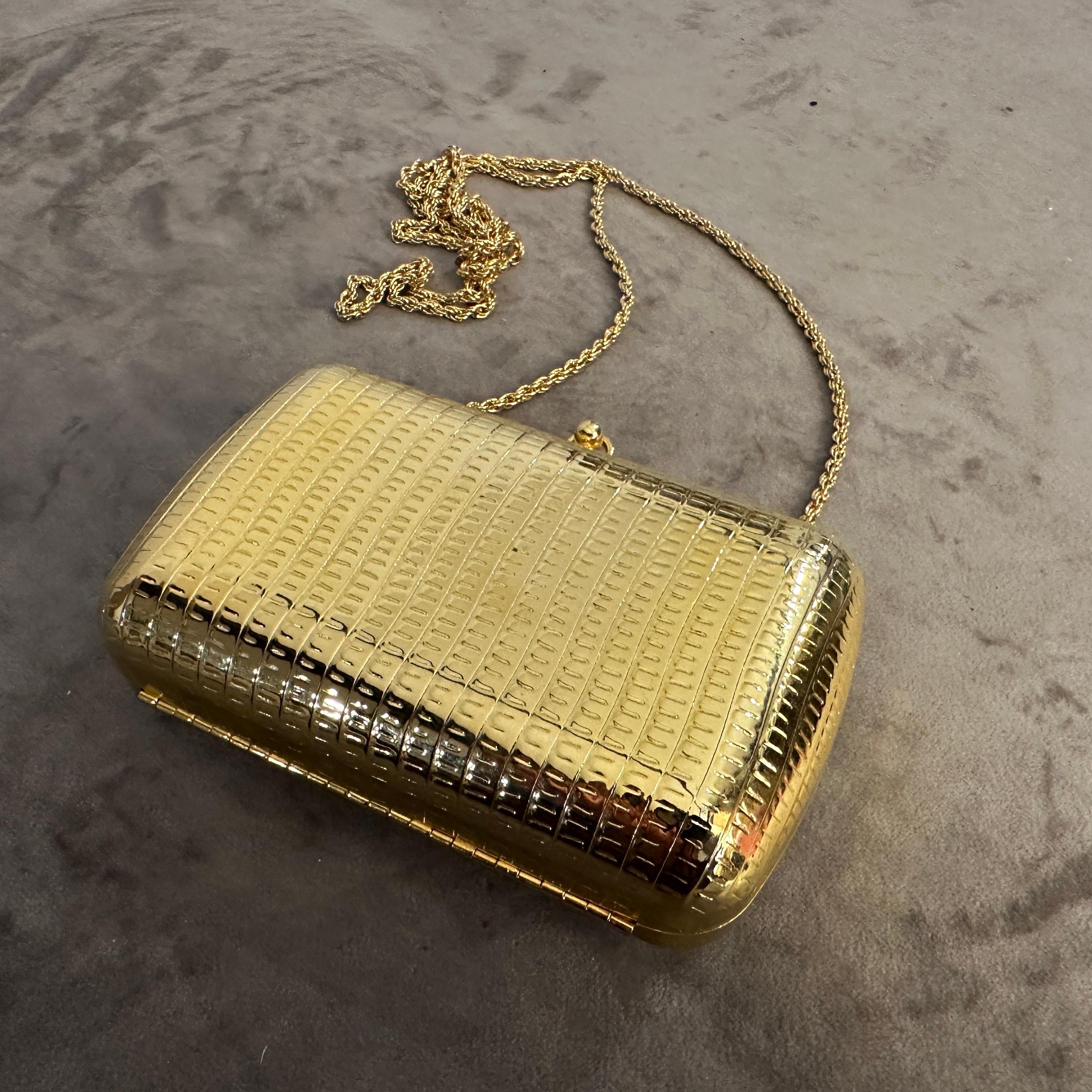 1950s Vintage Gilded Metal Bag Evening Bag 1
