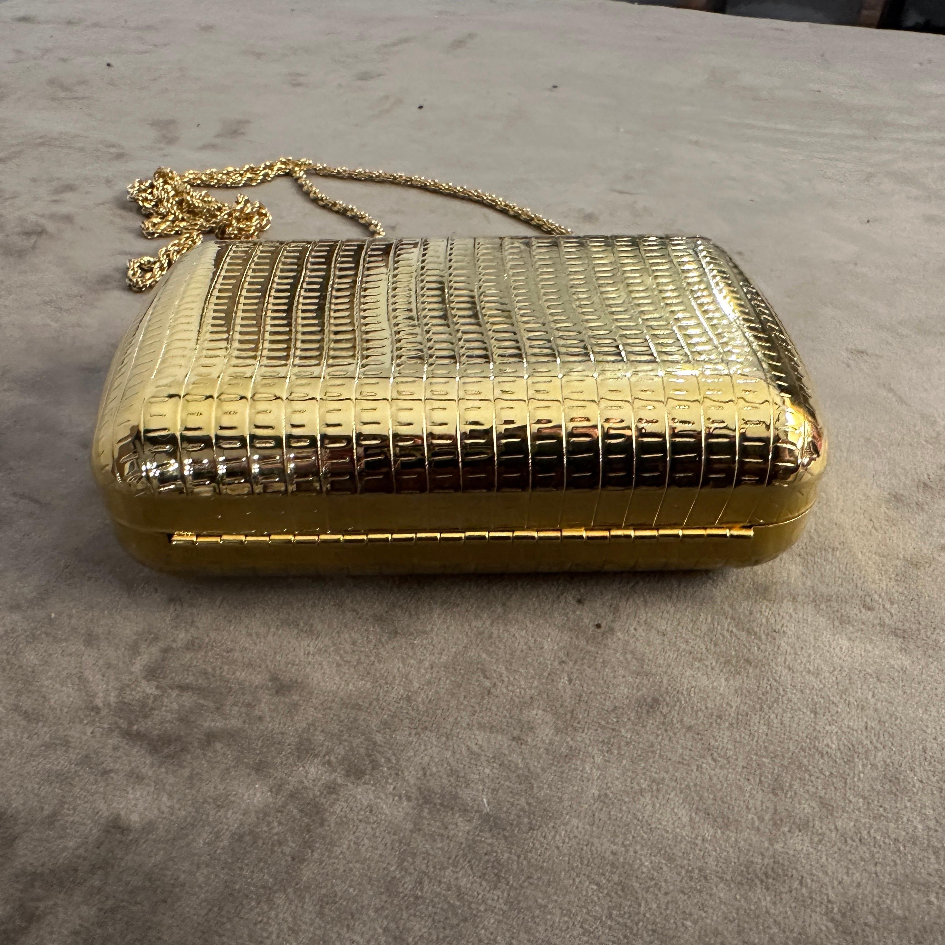 1950s Vintage Gilded Metal Bag Evening Bag 4