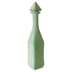 Vintage Green Decorative Bottle, Italy 1950's