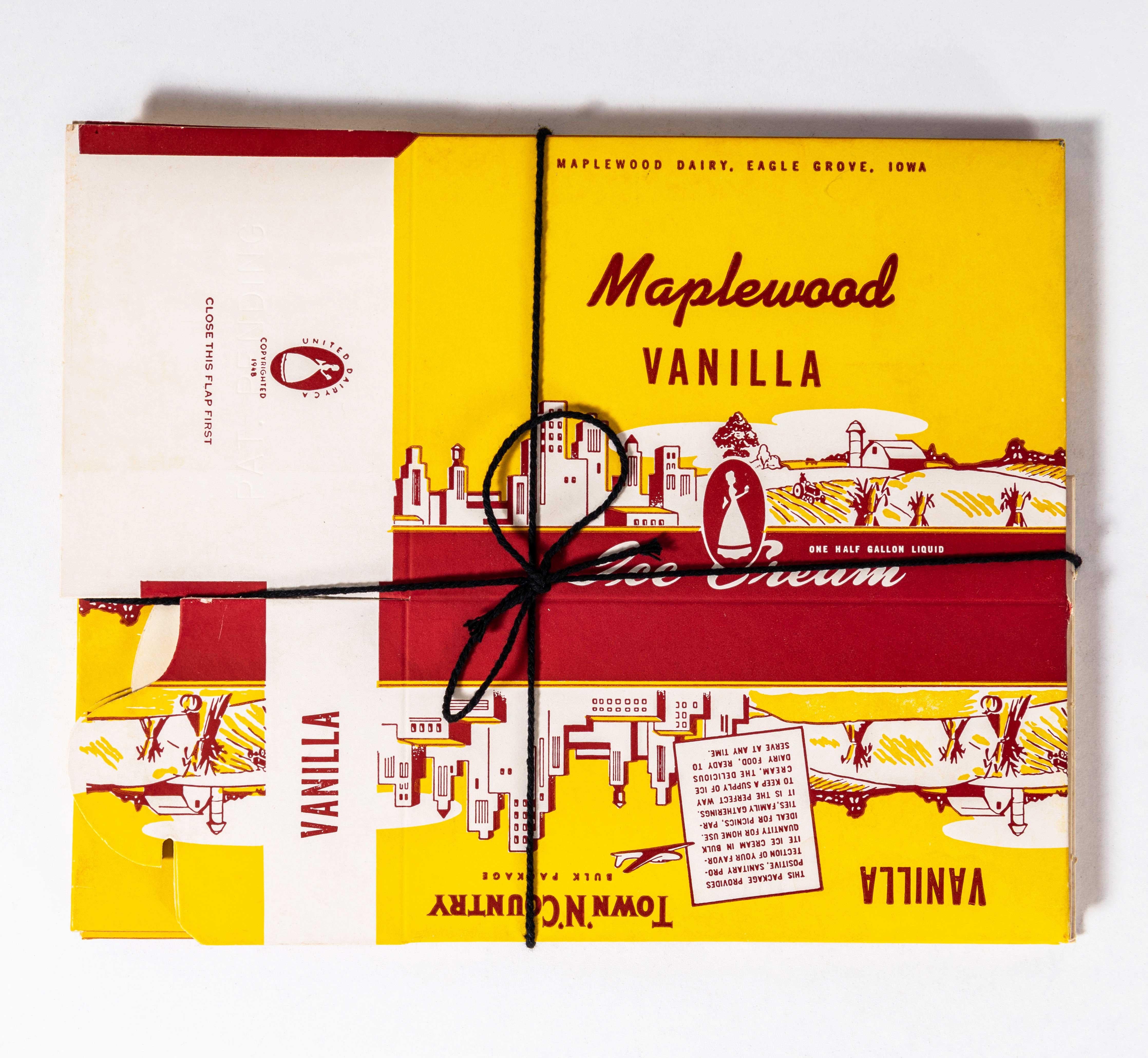 1950's Vintage Eiscreme Kartons - Viererpack (Papier)