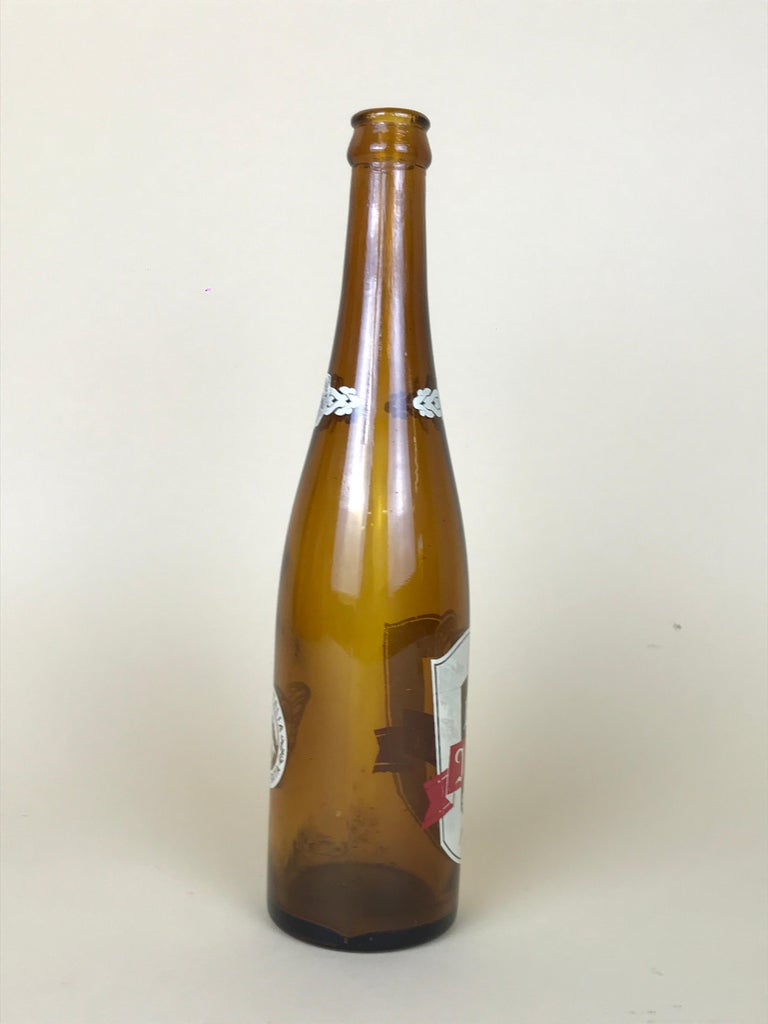 1950s Vintage Italian Birra Italia Beer Brown Glass Bottle Made in Milan For Sale 1