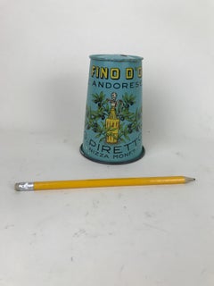 1950s Vintage Italian Carboy Screen-Printed Tin Cap Fine Olive Oil Piretti