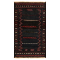 1950s Vintage Kilim Rug in Purple, Red Tribal Geometric Pattern by Rug & Kilim