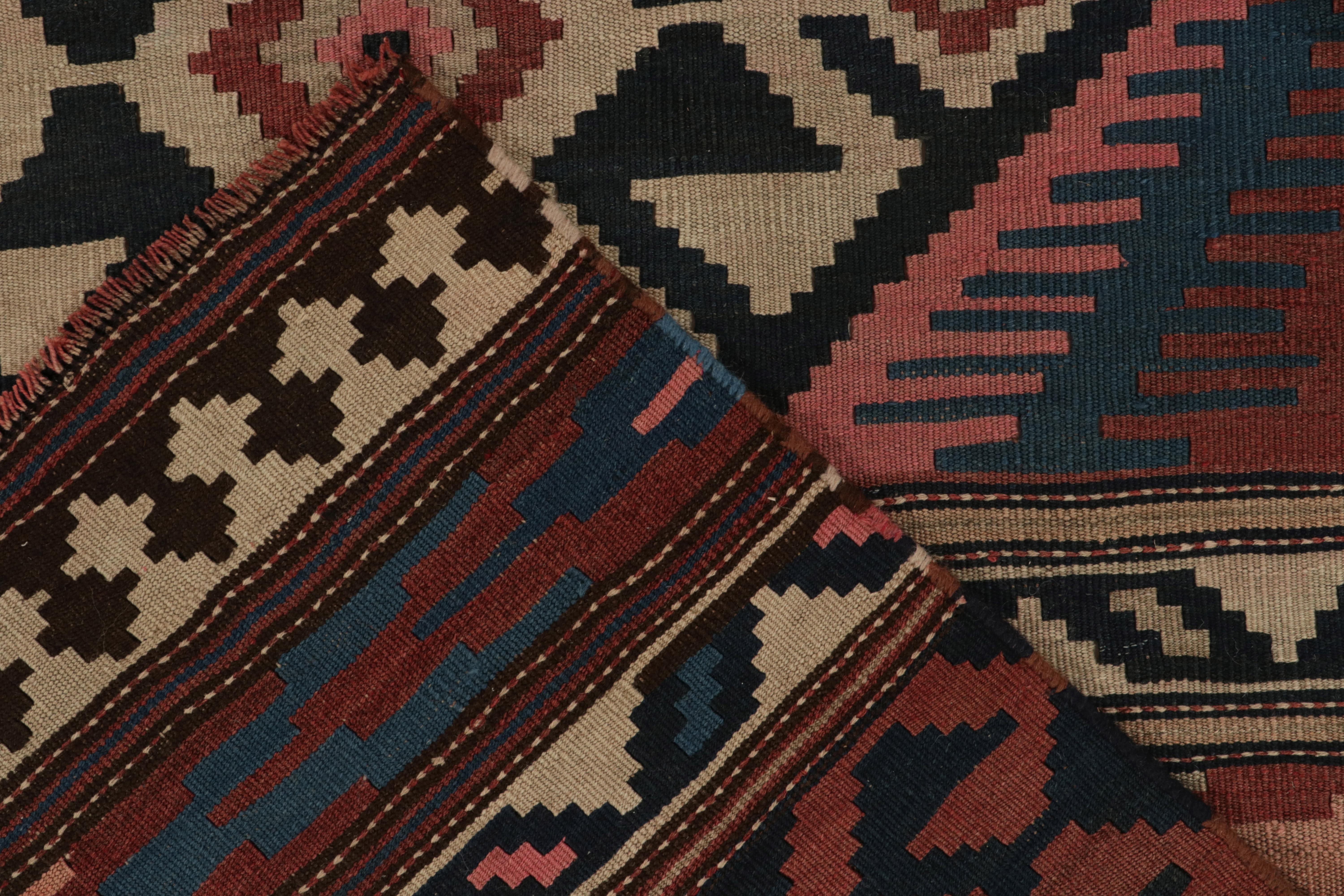 Mid-20th Century 1950s Vintage Kilim Runner in Red with Beige Tribal Patterns by Rug & Kilim