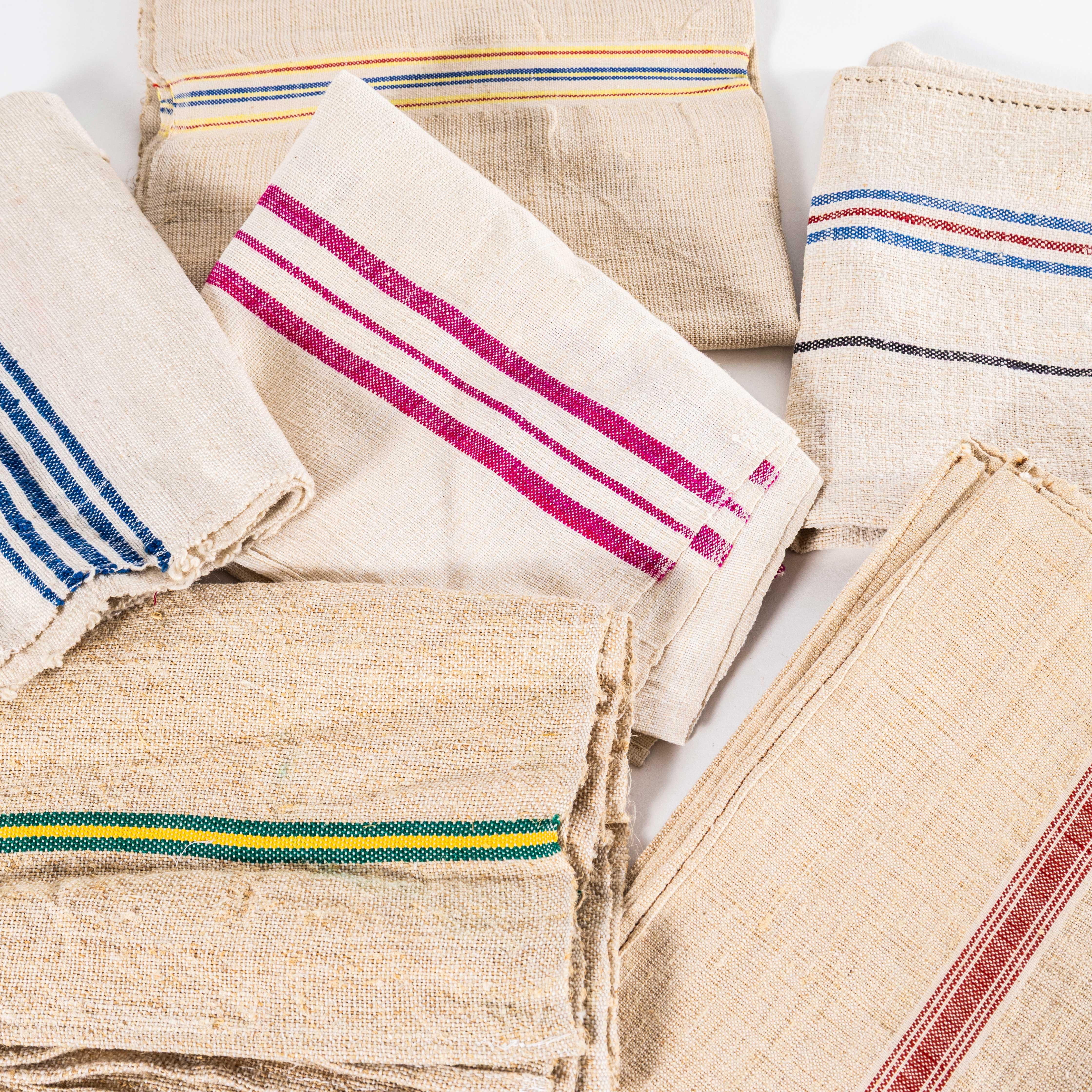 Hungarian 1950's Vintage Kitchen Towels - Mixed Selection For Sale
