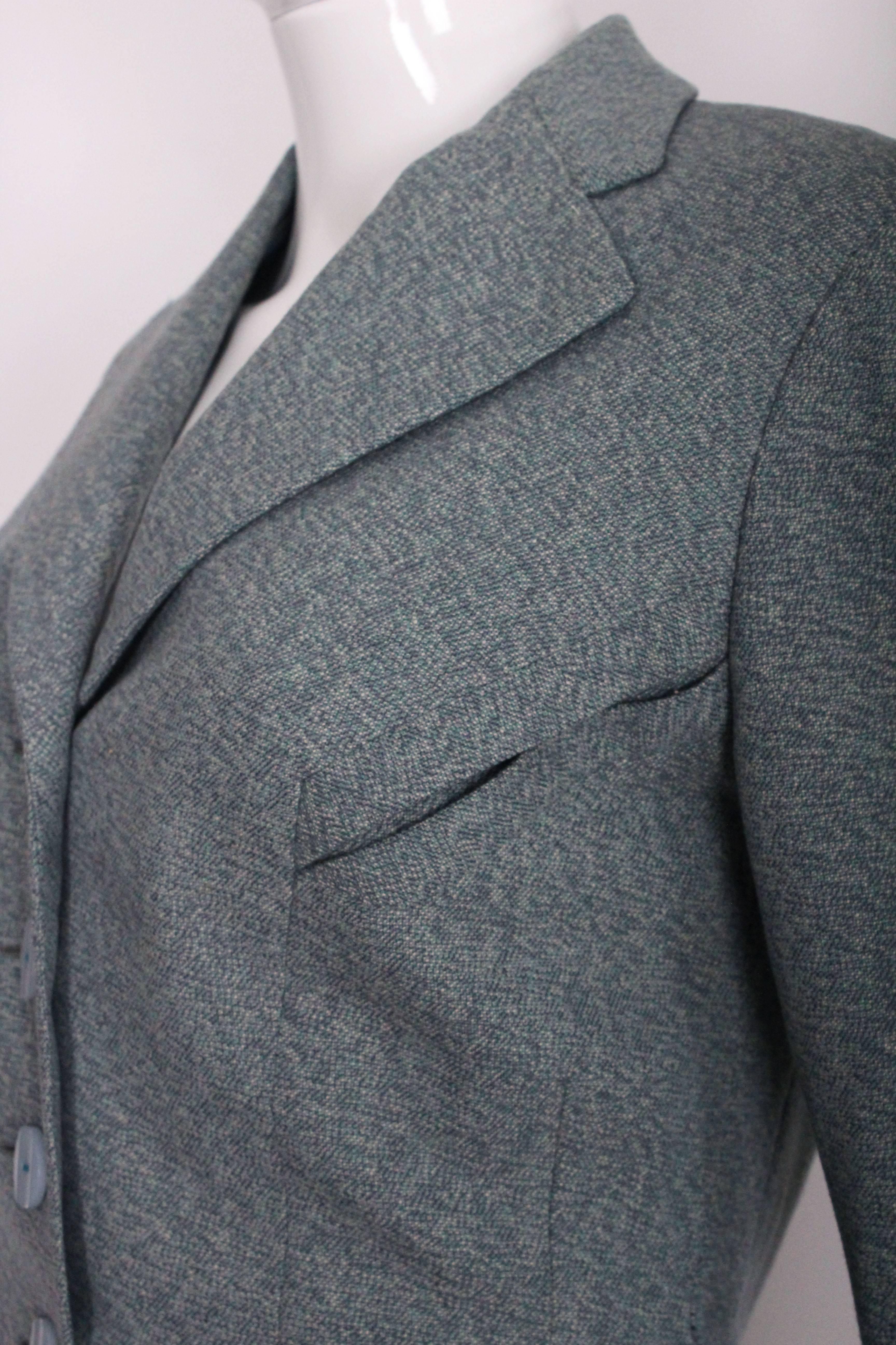 1950s Vintage Lachasse Blue Wool Vintage Blazer 1