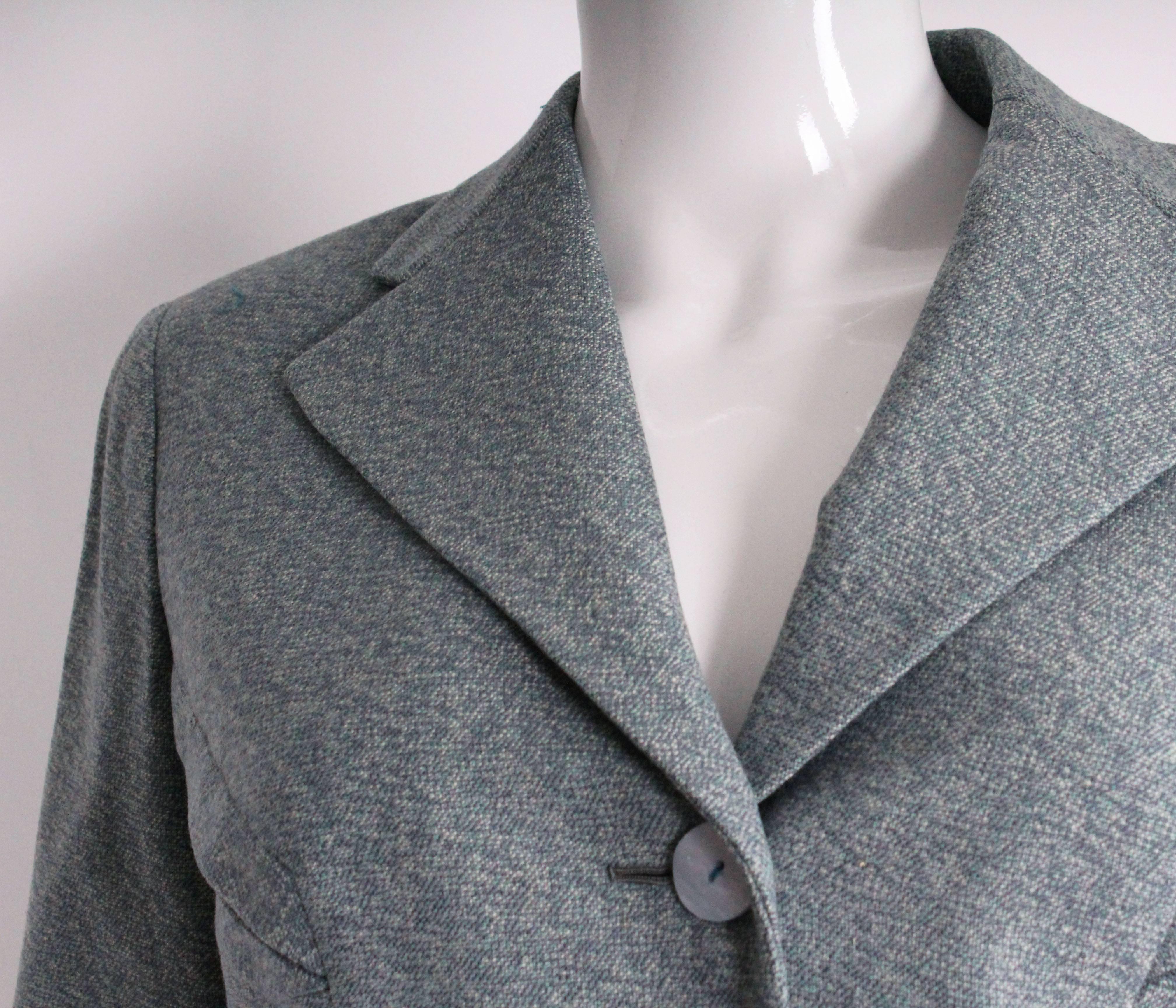 1950s Vintage Lachasse Blue Wool Vintage Blazer 2