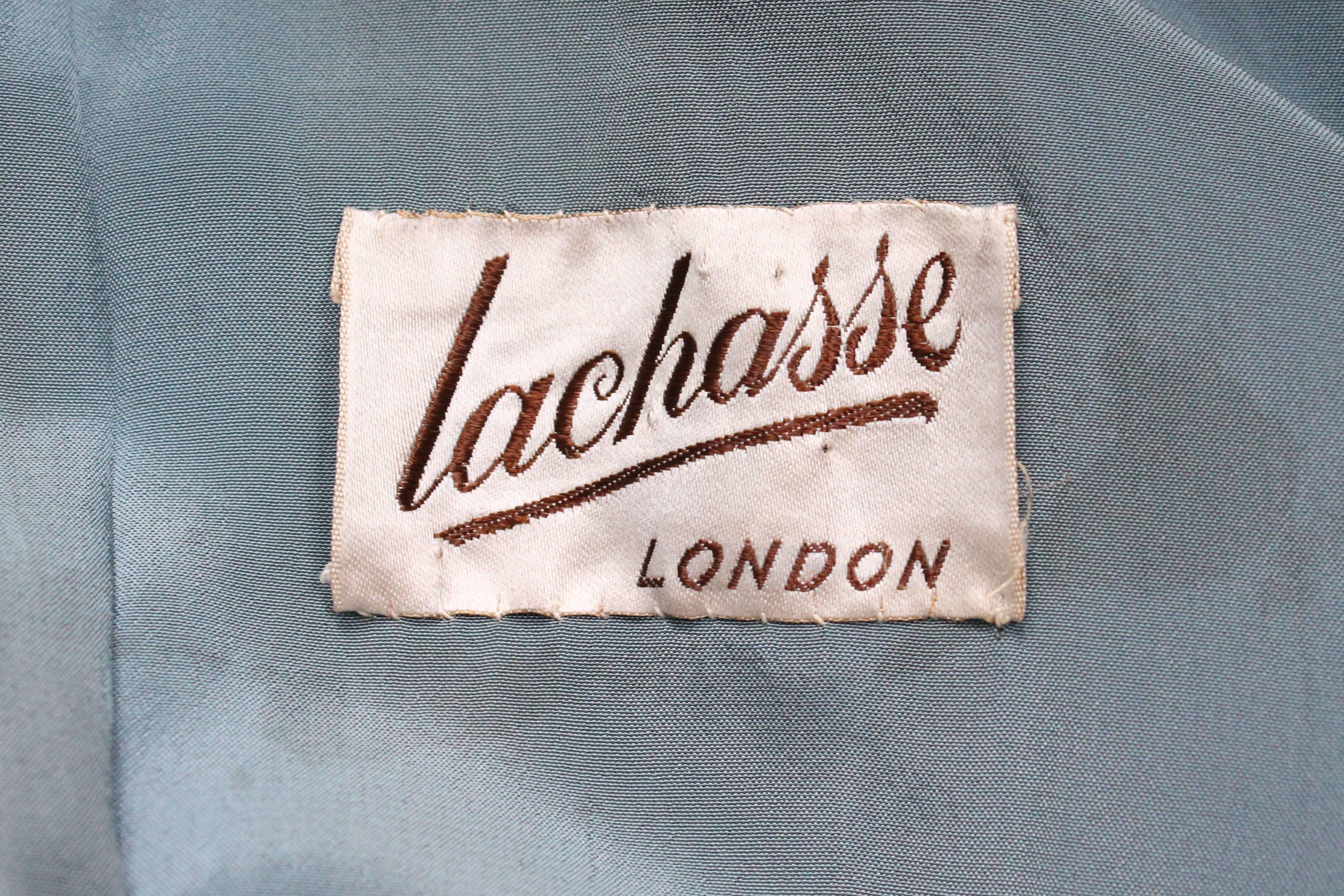 1950s Vintage Lachasse Blue Wool Vintage Blazer 4