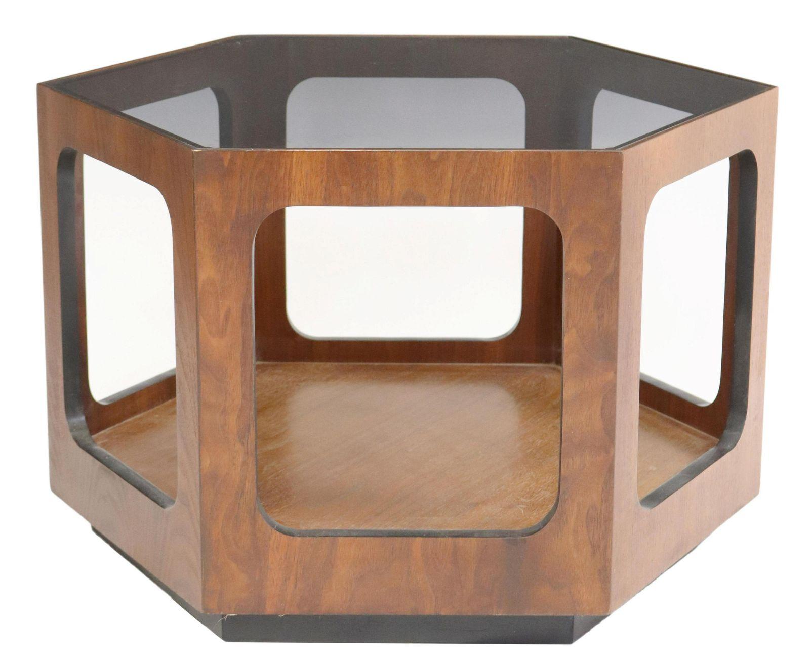 Mid-Century moderno Tavolino esagonale di metà secolo di Lane Furniture, vintage, del 1950 in vendita