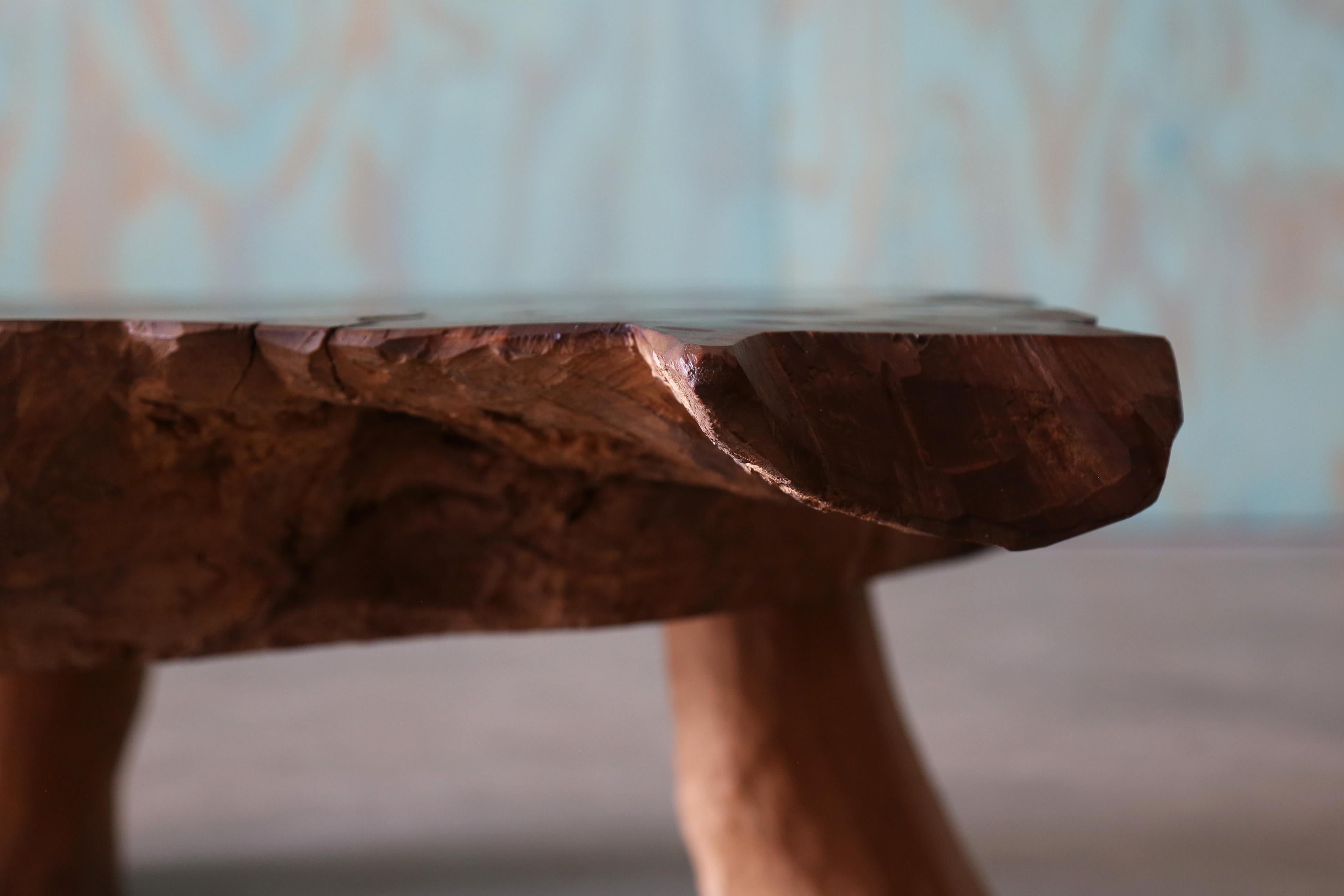 1950s Vintage Live Edge Slab Walnut designer mid century Coffee Table For Sale 1