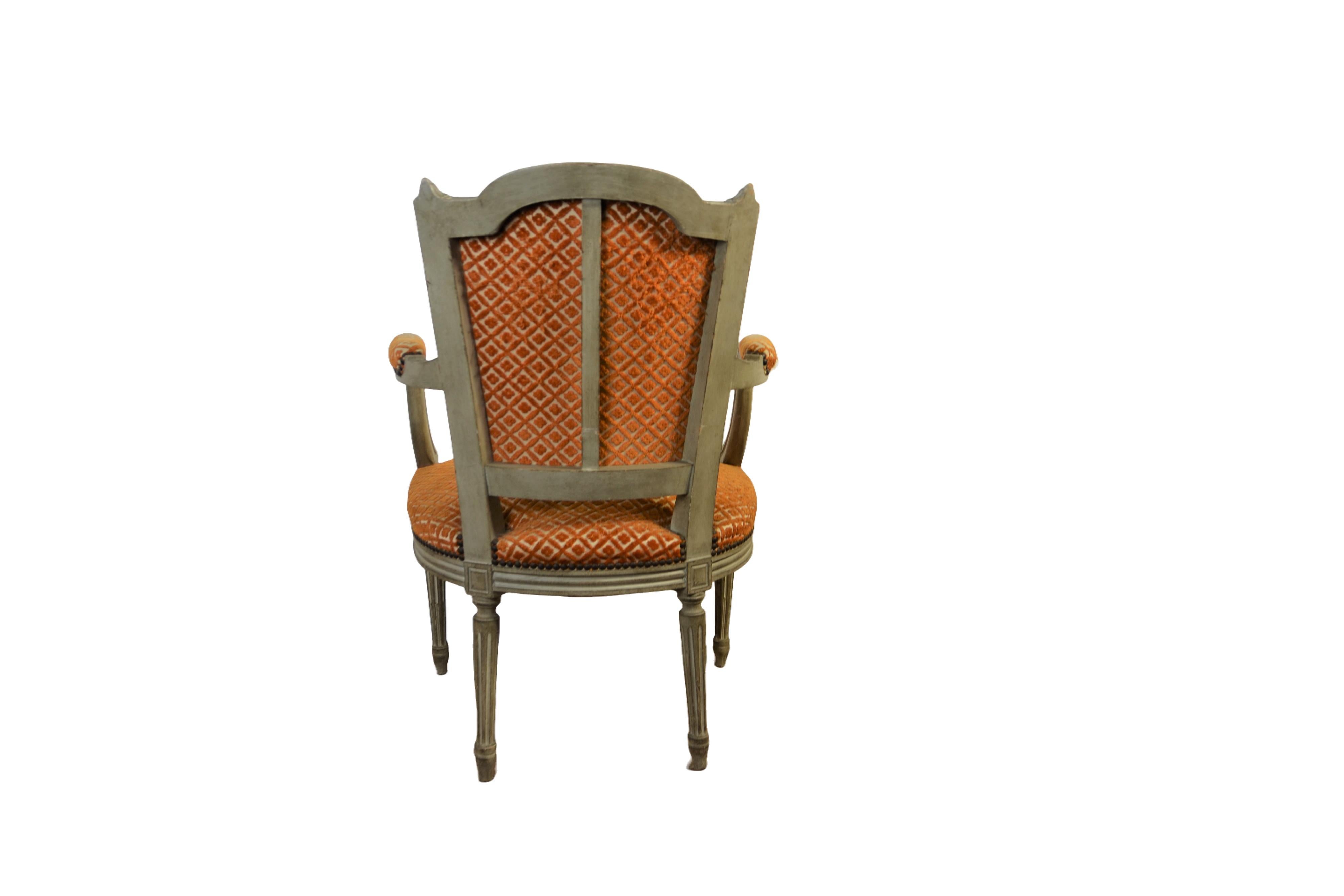 Mid-20th Century Louis XVI Style Armchairs Set of 2