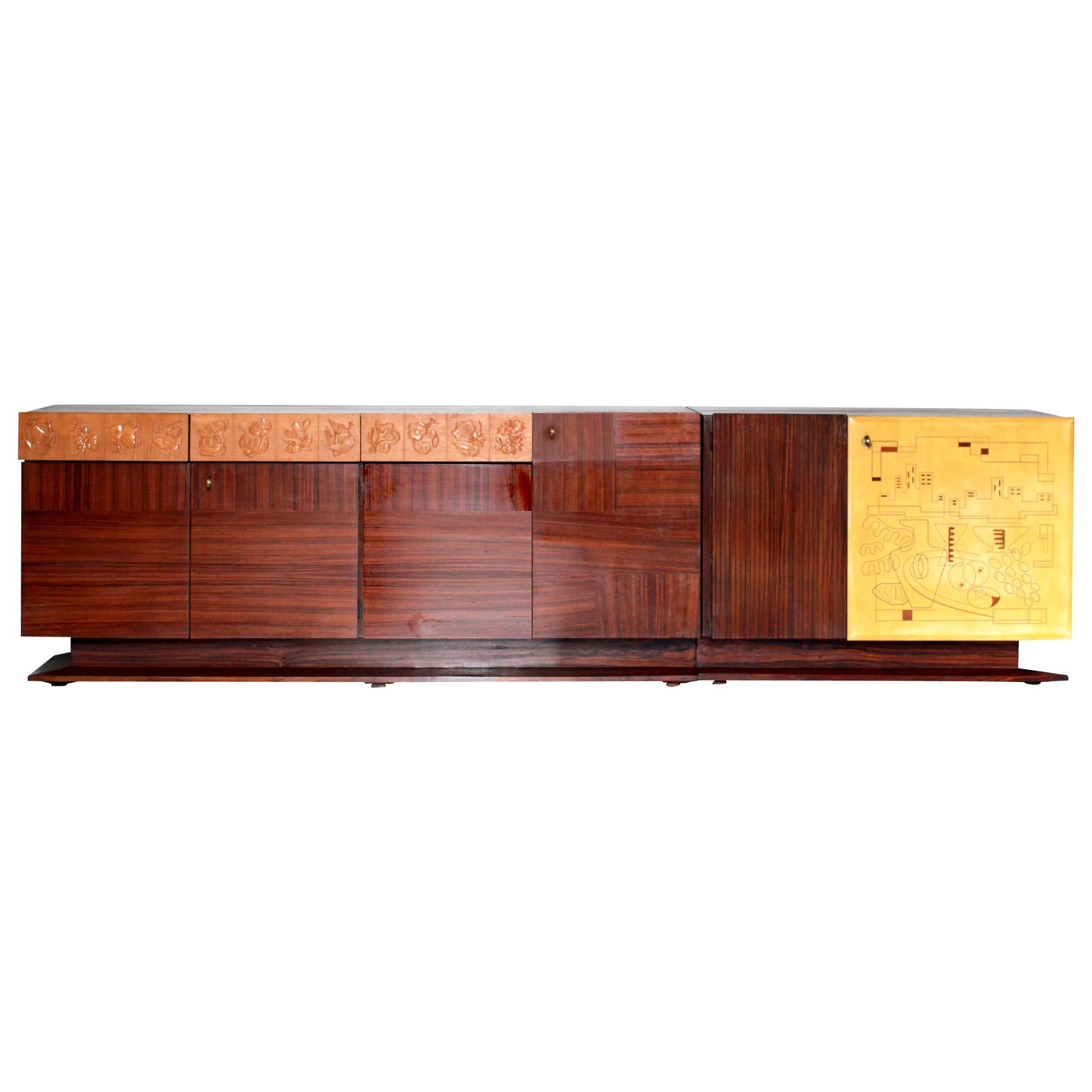 1950s Vintage Sideboard, Mid-Century Modern Italian Style by Dassi