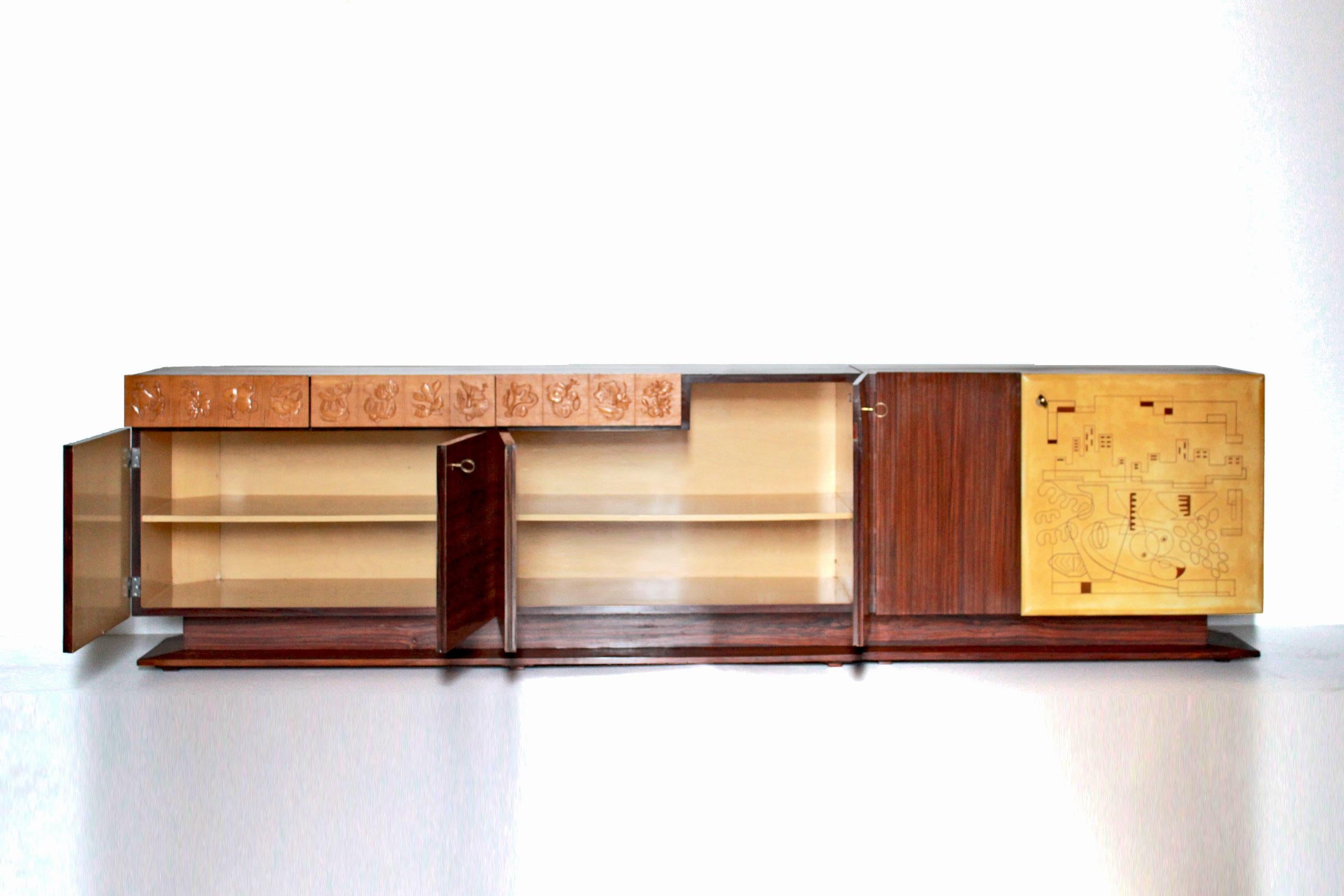 1950s Vintage Sideboard, Mid-Century Modern Italian Style by Dassi 16