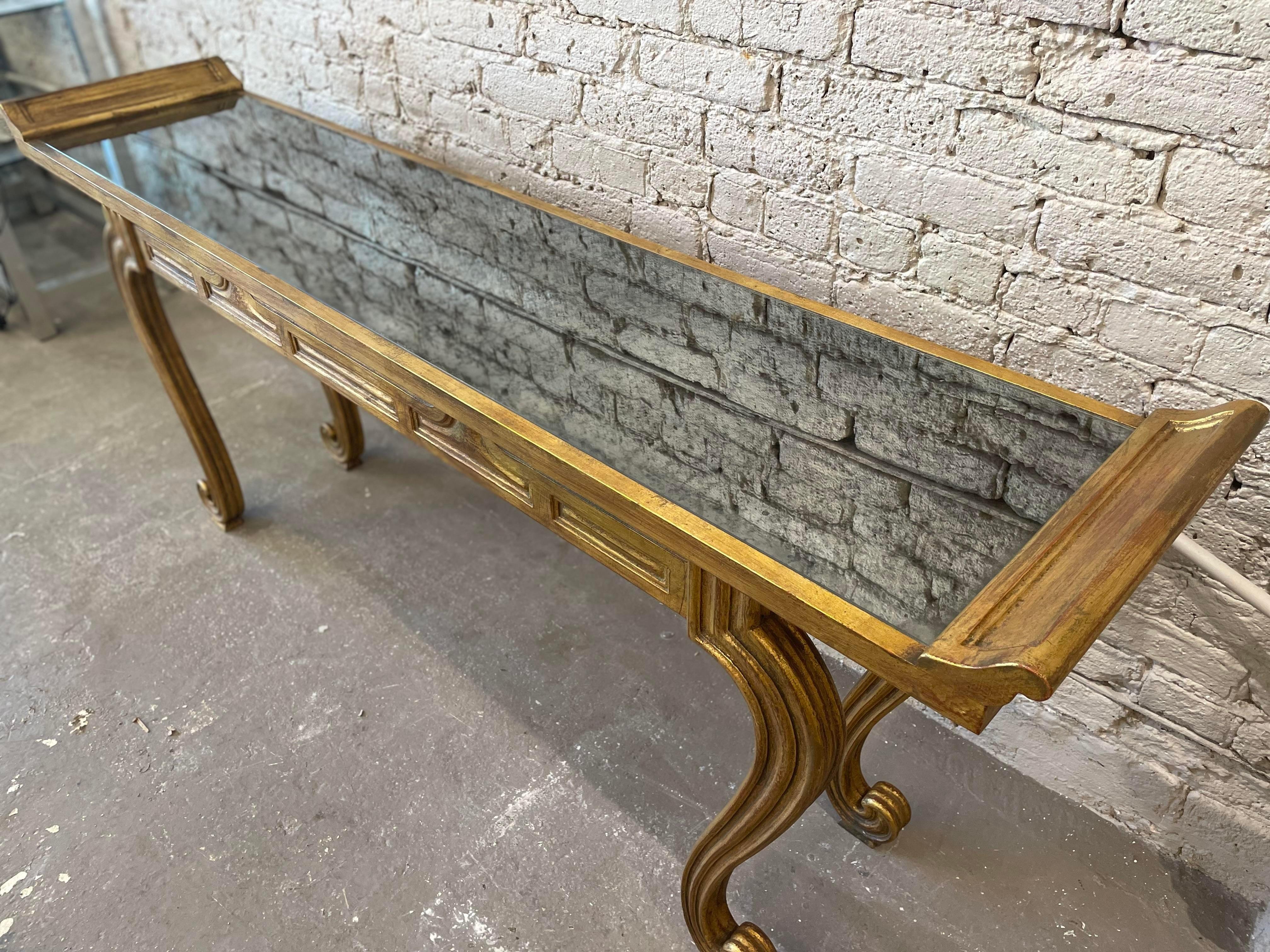 Wood 1950s Vintage Mid-Century Asian Altar-Style Console Table For Sale