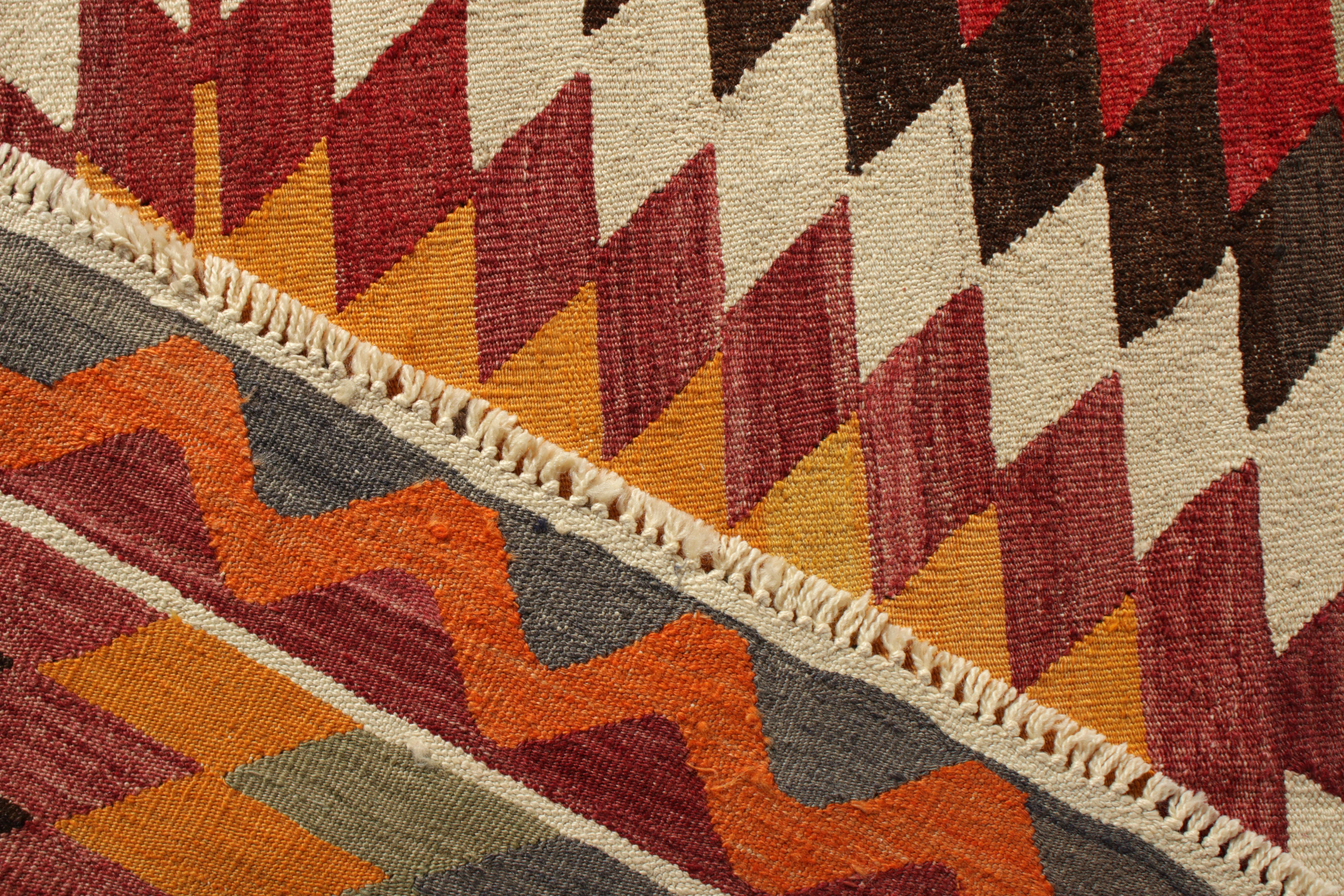 Mid-20th Century 1950s Vintage Midcentury Kilim Rug Multi-Color All-Over Pattern by Rug & Kilim For Sale