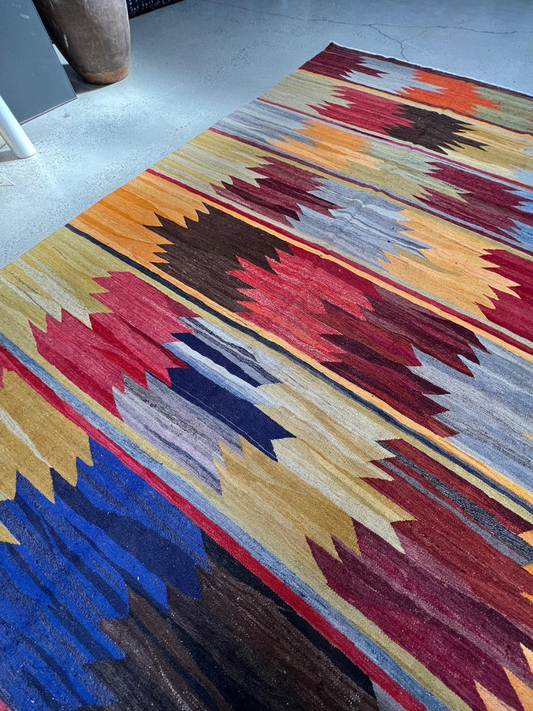 1950s Vintage Midcentury Kilim Rug Multi-Color All-Over Pattern by Rug ...