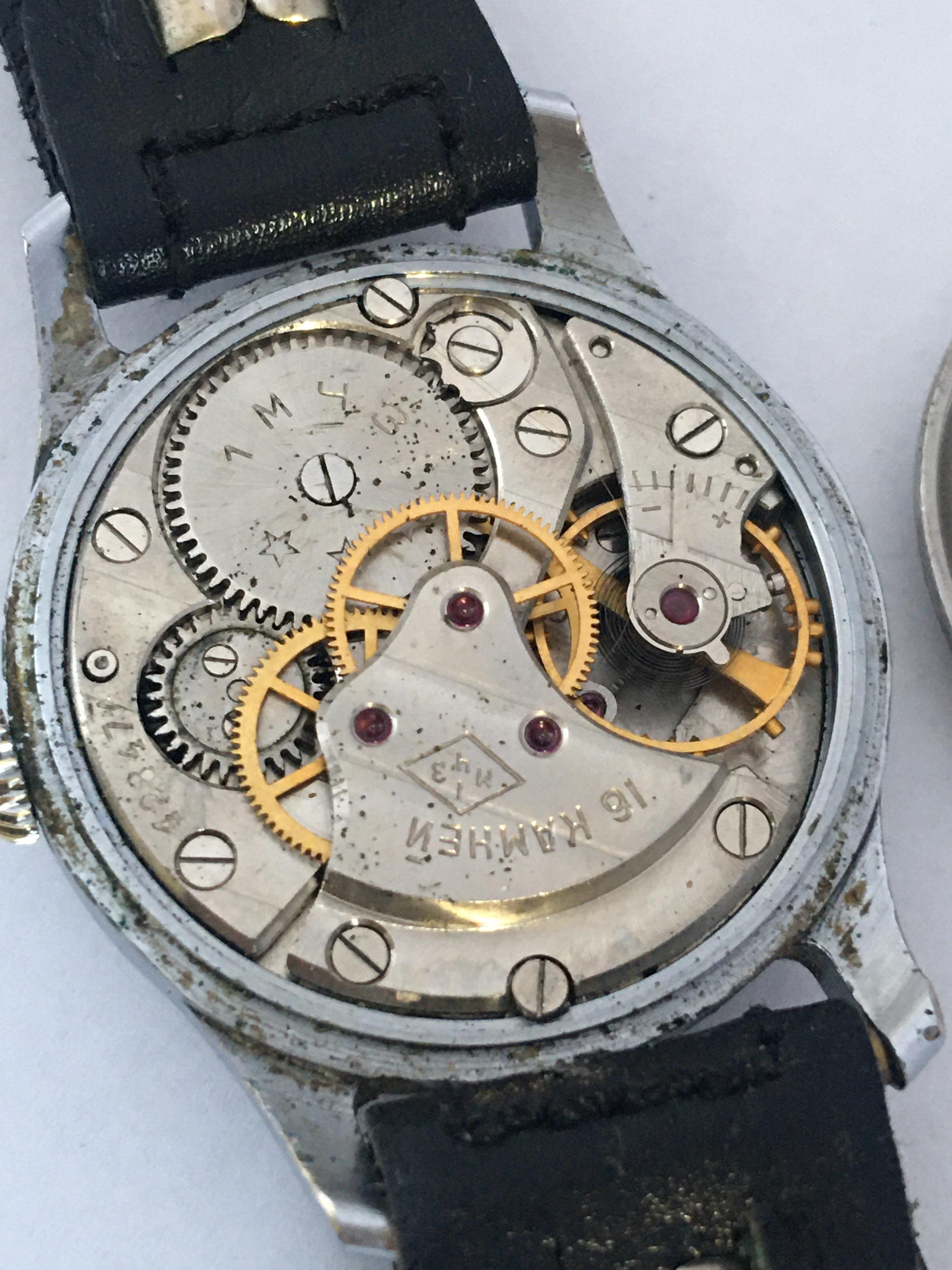 1950s Vintage Mockba Mechanical Watch For Sale 7