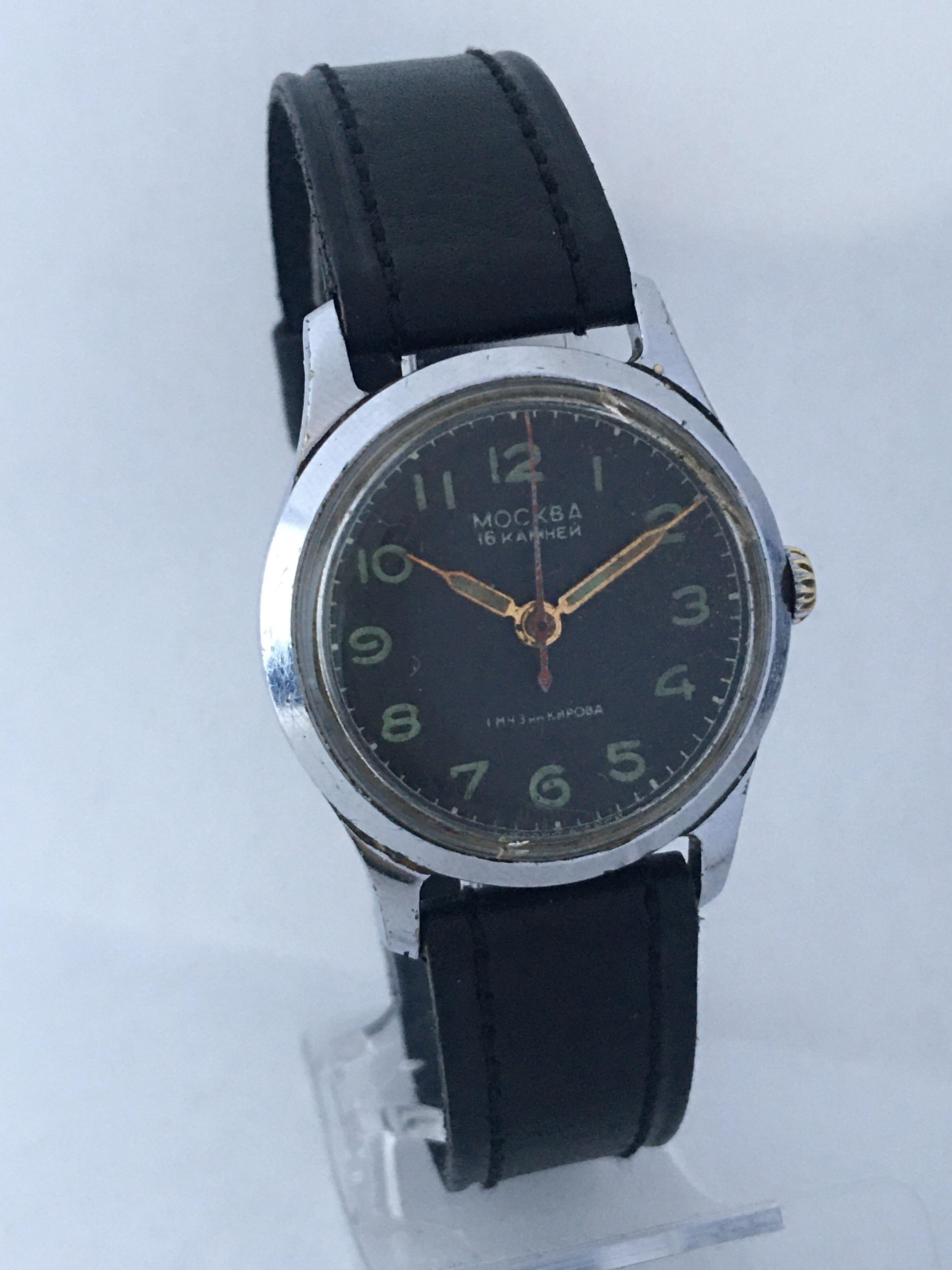 1950s Vintage Mockba Mechanical Watch For Sale 8