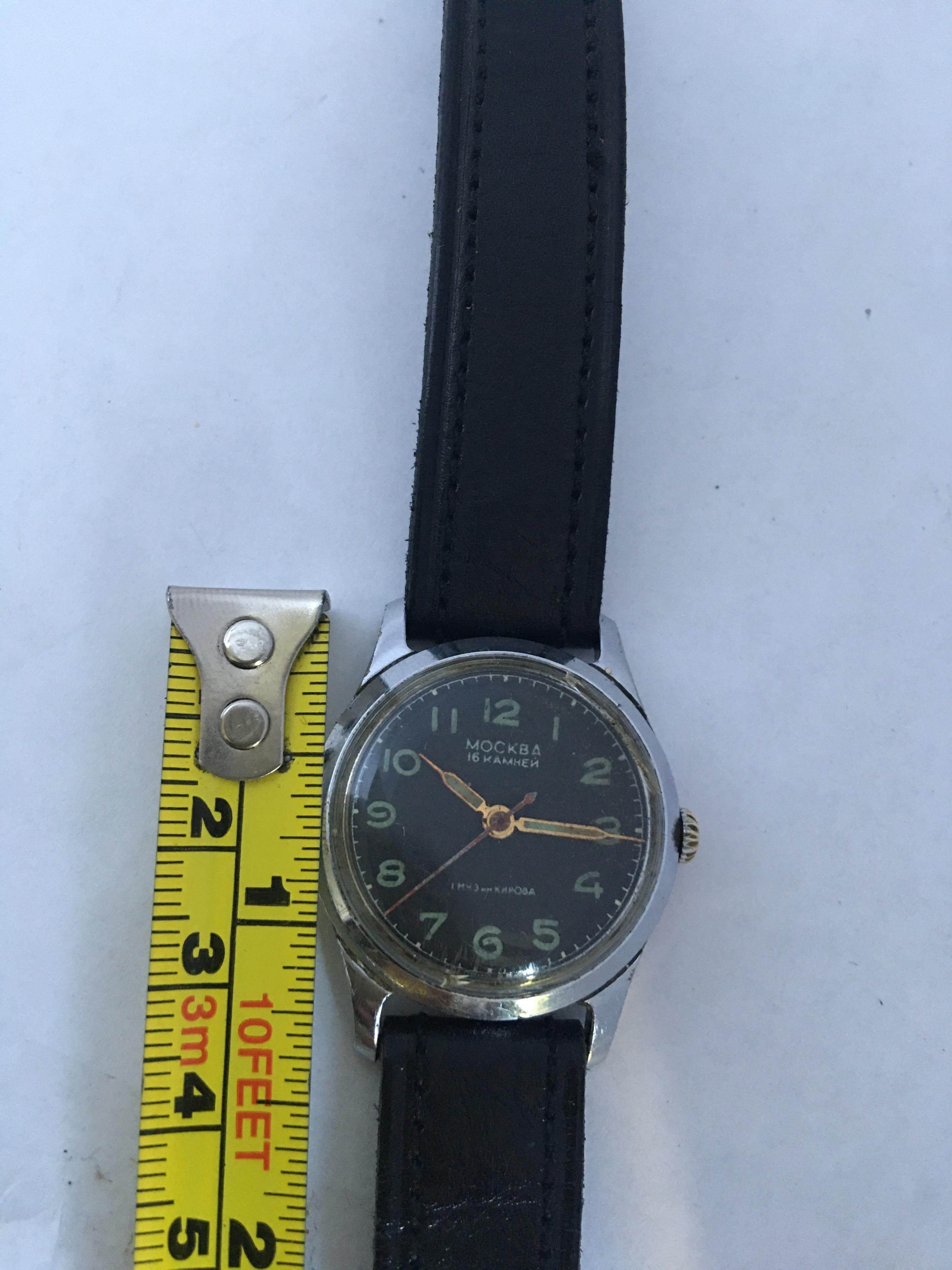 1950s Vintage Mockba Mechanical Watch For Sale 2
