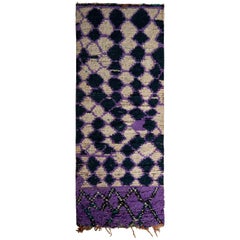 1950s Vintage Moroccan Runner Purple Tribal Rug All Over Pattern by Rug 
Kilim